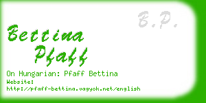 bettina pfaff business card